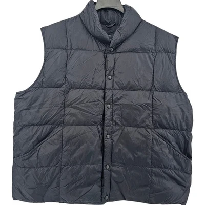 Lands End Puffer Vest Mens XXL 2XL Black Nylon Goose Down Feather Puffer Skiing - Image 1 of 4