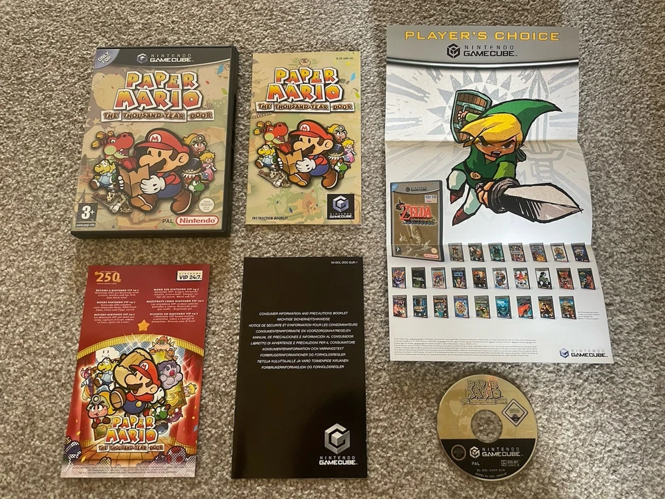 Nintendo Game Cube Paper Mario: The Thousand Year Old Door VGC CIB In Box PAL - Image 1 of 4