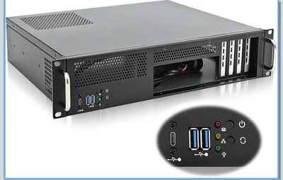 RackChoice 2U Server Chassis Short Depth 14.17 Front I/O with 2 x 3.5“ (int.) - Image 1 of 4
