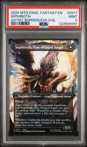 PSA 9 MINT Sephiroth 0317 Artist Borderless Foil Final Fantasy MTG - Picture 1 of 2