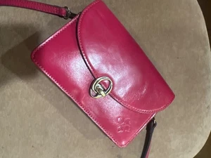 Patricia Nash Bella Leder Umhängetasche Handtasche fuchsia Einzelhandel 159,95 $ neu mit Etikett - Rarität - Bild 1 von 5