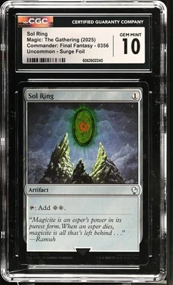 SOL RING Final Fantasy Surge Foil CGC 10 MTG [Nostalgium] - Image 1 of 2