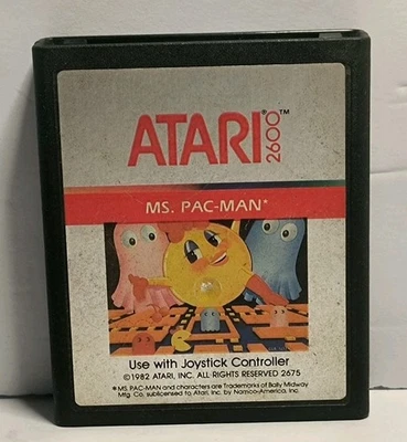 1982 Ms. Pac-Man Atari 2600 Cartridge - Tested & Working Retro Classic - Image 1 of 4