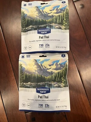 Lote Despensa Mochilero Almohadilla Tailandesa Paquete de 2 Liofilizados Camping Comida de Emergencia Foto 1 de 4