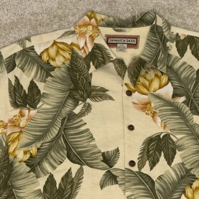 Jamaica Jaxx Men’s Large Button Up Casual Hawaiian Short Sleeve Shirt - Image 1 of 4