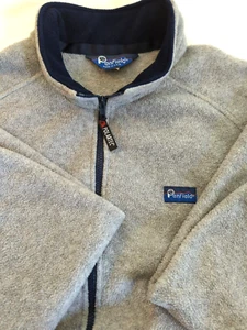 Vintage 90's Penfield Fleece Jacket Adult XL Gray Navy Made in USA Pockets Warm - Picture 1 of 11