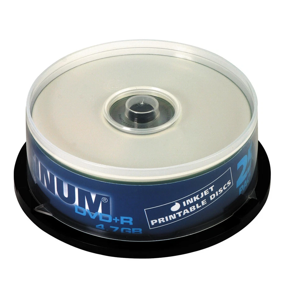 Platinum DVD+R 4,7 GB Bedruckbare DVD-Rohlinge (16x Speed) 25er Spindel 100121 - Bild 1 von 1