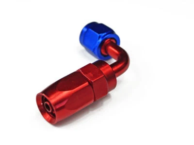 Aluminum-Fitting 90° Connection IN AN4, Dash4, D-04, 7/16Zoll 20UNF -screw - Image 1 of 4