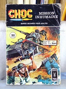 CHOC N°11, MISSION INHUMAINE, ÉDITIONS AREDIT, COLLECTION COMICS POCKET, 1974 - Picture 1 of 12