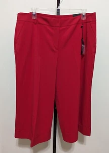 Lane Bryant Plus rot Crop Capri Lena Hose Bündchen weites Bein Culotte Gaucho Gr. 20 - Bild 1 von 10