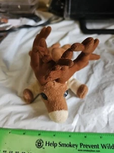 Arctic Circle Moose Elk Beanbag Plush Stuffed Animal 8" Brown White Alaskan CM - Picture 1 of 5