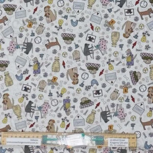 Tela de coser para acolchado de patchwork buena crema para gatito niño 50x55 cm FQ - Imagen 1 de 4