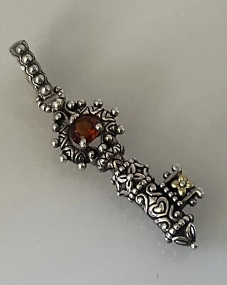 Potenciador de llaves de piedras preciosas Barbara Bixby, plata de ley oro de 18 quilates; citrino Madeira 5B Foto 1 de 4