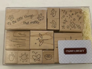 Little Things Matter Set of 11 CTMH Stamps Sun Flowers Butterflies Birds - Picture 1 of 7