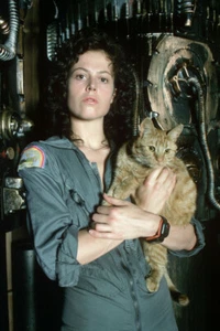 Alien Sigourney Weaver 18x24 Poster With Cat - Picture 1 of 1