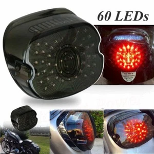 Motorcycle Smoked Lens Turn Signals Tail Rear LED Light Brake For Harley - Picture 1 of 12