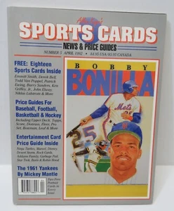 BOBBY BONILLA Vintage April 1992 Allan Kaye's Sports Cards Magazine Complete - Picture 1 of 10