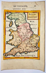 KINGDOM OF ENGLAND 1683 ALAIN MANESSON MALLET ANTIQUE MAP FRENCH EDITION - Picture 1 of 3