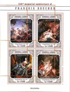 A6912 - SIERRA LEONE - ERRORE ERRORE ERRORE ERRORE FOGLIO FRANCOBOLLI - 2020 - ARTE, FRANCOIS BOUCHER - Foto 1 di 1