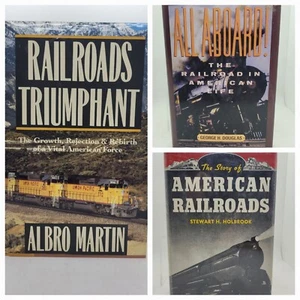 Railroads Triumphant All Aboard American Railroads Lot of 3 Vintage Train Books - Foto 1 di 10