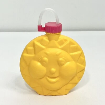Vintage Water Bottle Novelty Sunshine Kids Straw Plastic Made in USA - Image 1 of 4