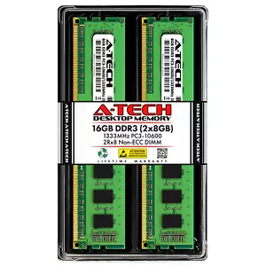 16GB 2 x 8GB DDR3 Desktop Modules 10600 Low Density 240 p 240-pin Memory Ram Lot - Picture 1 of 7