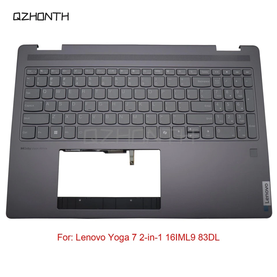 For Lenovo Yoga 7 2-IN-1 16IML9 83DL Palmrest w/ Backlit Keyboard 5CB1N95158