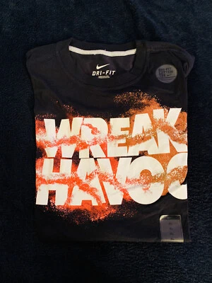NWT Nike Air Cotton Tee Soccer SZXL Black Men Dri-fit RARE Football Wreak Havoc - Image 1 of 4