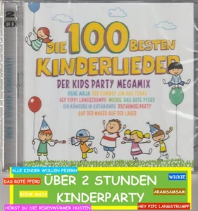 DIE 100 BESTEN KINDERLIEDER DER KIDS PARTY MEGAMIX 2 CDS NEU BIENE MAJA WICKIE # - Imagen 1 de 7