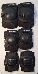 Mambo Kids Black Compression Knee, Elbow Sleeve Protector Shin Pads Free Postage - Picture 1 of 6