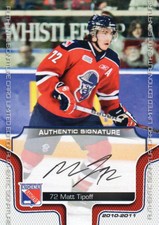 2010/11 Kitchener Rangers Autographs - MATT TIPOFF