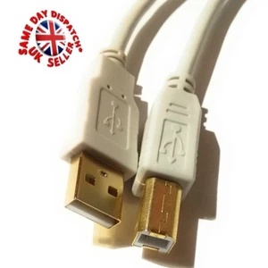 USB 2.0 high Speed Gold Plated A - B Printer Cable For Epson HP Kodak 2 Metres - Picture 1 of 7
