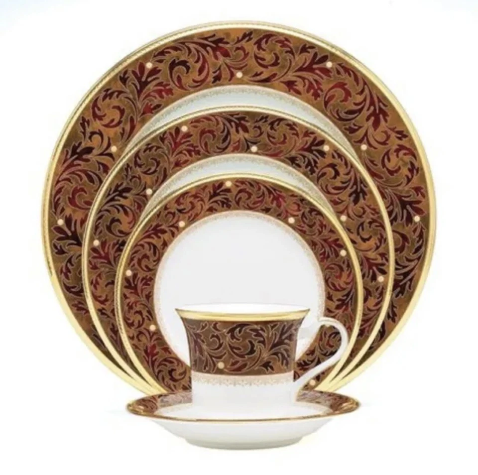 Noritake China Xavier Gold 5 piece place setting