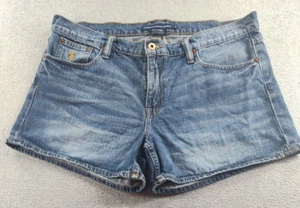 Ralph Lauren Sports Women's Jean Shorts Blue Size 12 Cotton Mid Rise 4" Denim - Picture 1 of 7