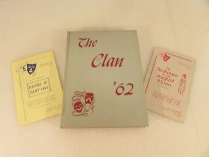 High School Year Book McLean, Virginia "The Clan" 1962 Plus Two Play Bills - Picture 1 of 2