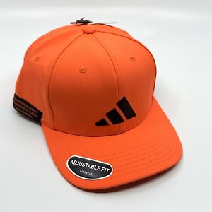 Adidas 3 Bar Holiday Impact Orange/Black Snapback Hat Cap Adjustable Aeroready