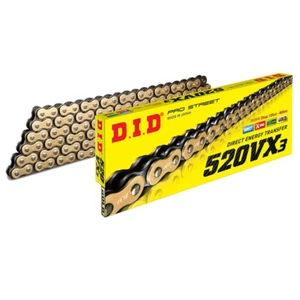 DID X-Ring 520 VX3 Chain Gold/Black MX Motocross 120 Clip Link Dirt Bike - Picture 1 of 4