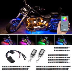 LEDGlow 10pc Bluetooth Million Color LED Motorcycle Light Kit w Smartphone App - Imagen 1 de 8