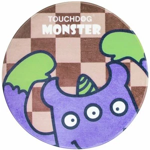 Touchdog Cartoon Three-eyed Monster Rounded Cat and Dog Mat - Picture 1 of 3