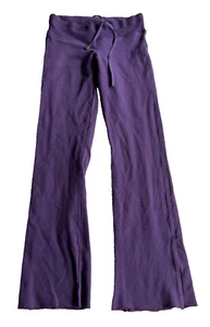 Wide Leg BEBE SPORT Purple Rhinestone Logo Track Pants Size Small - Picture 1 of 10