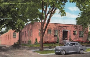Wooster, Ohio Postcard Beeson Hospital Classic Car c 1939  OH2 - Picture 1 of 2