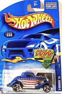 Hot Wheels 080,3- window '34 Star Spangled Flag series 2/4 mint cars and mint ca - Bild 1 von 1