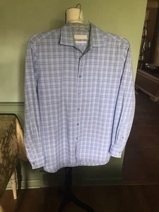 Michael Kor’s Regular Fit  Plaid LS Shirt - 16-1/2 34/35 - Picture 1 of 6