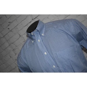 Gitman Bros. Camisa de Vestir Para Hombre Talla Mediana Azul Cuadros Algodón Hecha en EE. UU. - Imagen 1 de 6
