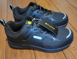 FitVille Black Men's Work Composite Steel Toe Slip Resistant Shoes Sz 10 E-Wide - Picture 1 of 7