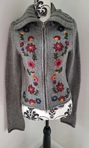 Cardigan ricamato floreale taglia small come nuovo - Foto 1 di 5