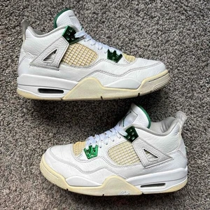 Nike Air Jordan 4 Green Mettalic Size 6 Youth (Size 7.5 Men's) - Picture 1 of 7