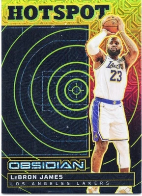 2024-25 Panini Obsidian LeBron James Hotspot Electric Etch Gold Mojo 1/10 Lakers - Image 1 of 4
