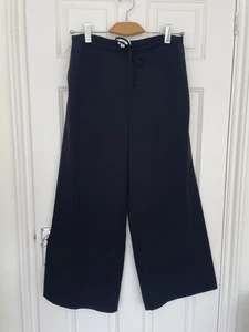 M&S ~ Black Wide Leg Crepe Trousers ~ UK14 - Picture 1 of 11