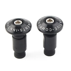 7/8'' Motorcycle Bike Handlebar Grips CNC Handle Bar End Cap Plugs Slider Black - Picture 1 of 8